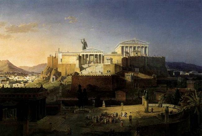 Leo von Klenze The Acropolis at Athens France oil painting art